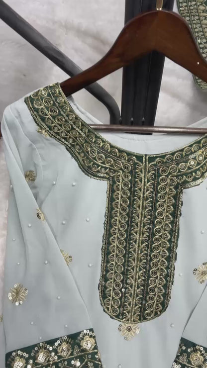 👑✨ JD-602 | Exclusive Ready-to-Wear 3 Piece Designer Kurti-Sharara-Dupatta Set ✨👑