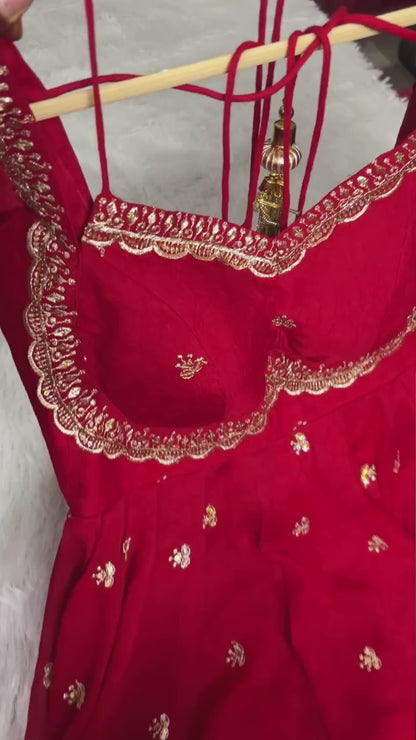 NSR 874 -New Designer Party Wear Look Top-bottom and Dupatta With Heavy Embroidery Work💥👗
