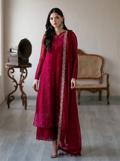✨❤️NSR 866-  Designer Party Wear Look – Top, Plazzo and Dupatta with Heavy Embroidery Work✨