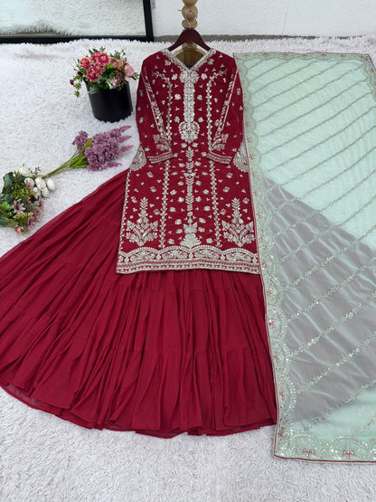 ✨DD 1006 ✨💃 Premium Designer Party Wear Combo 💃✨
(Top + Lehenga + Dupatta)