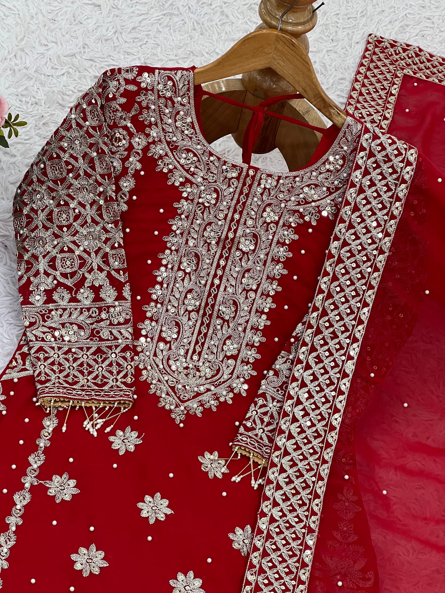 ✨ SR-1654 – Luxury Faux Georgette Embroidered Set ✨