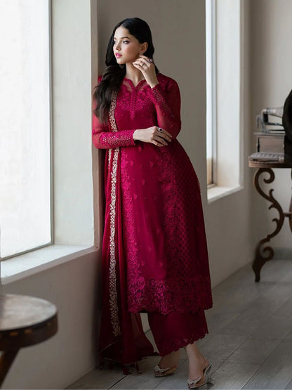 ✨❤️NSR 866-  Designer Party Wear Look – Top, Plazzo and Dupatta with Heavy Embroidery Work✨