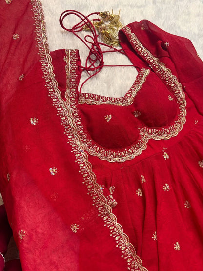 NSR 874 -New Designer Party Wear Look Top-bottom and Dupatta With Heavy Embroidery Work💥👗