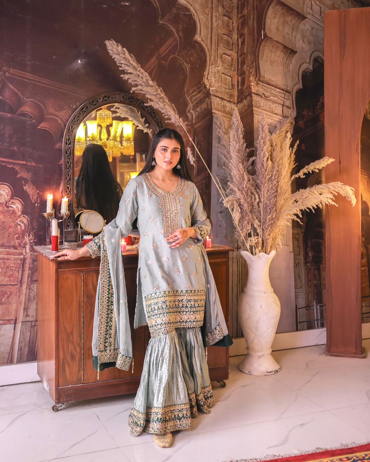 👑✨ JD-602 | Exclusive Ready-to-Wear 3 Piece Designer Kurti-Sharara-Dupatta Set ✨👑
