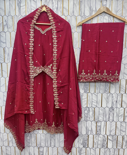 🌸✨ AC-7071 ✨🌸

💃 Festival Special Pure Chinon Silk Embroidered Sequence Top-Plazzo with Dupatta Set 💃