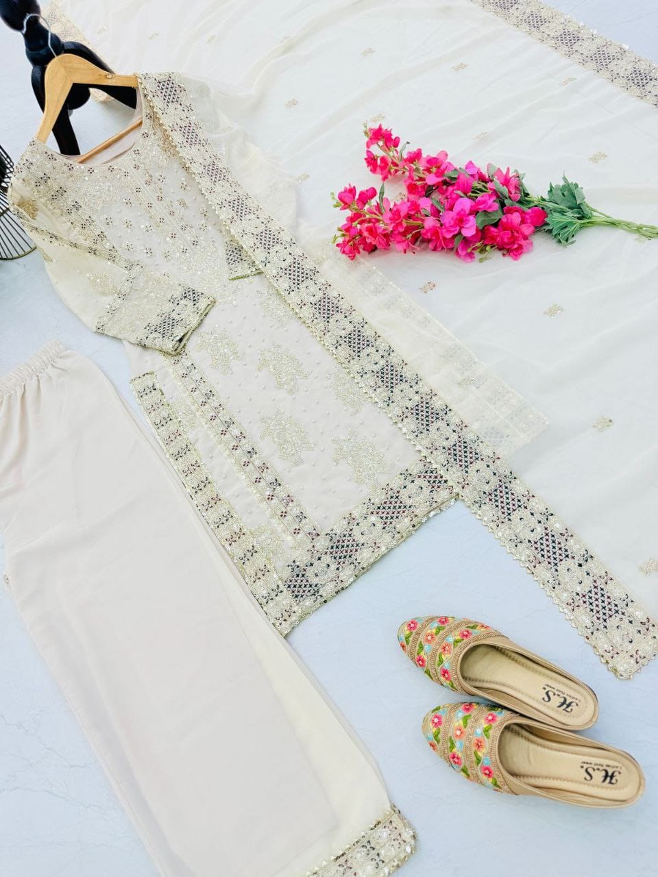 ✨ZB-Series New Designer Party Top Sharara & Dupatta Set👗✨