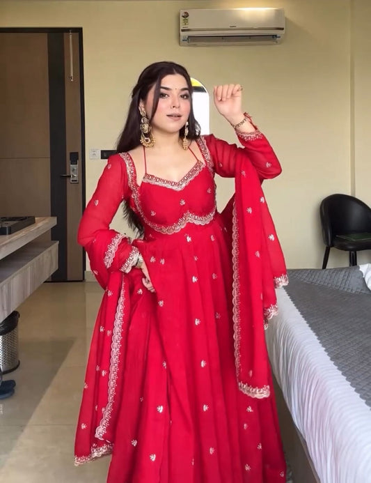 NSR 874 -New Designer Party Wear Look Top-bottom and Dupatta With Heavy Embroidery Work💥👗
