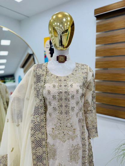 ✨ZB-Series New Designer Party Top Sharara & Dupatta Set👗✨